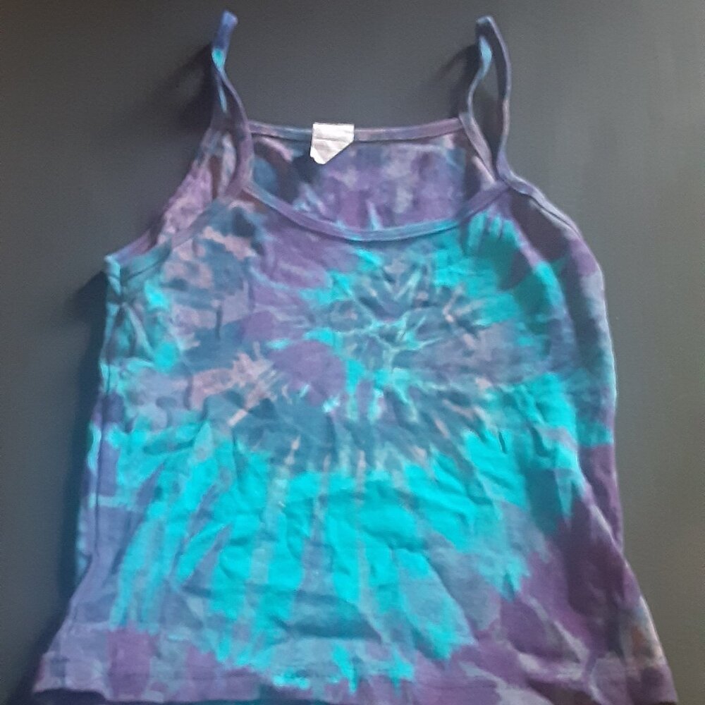 Tie dye spaghetti strap tank top